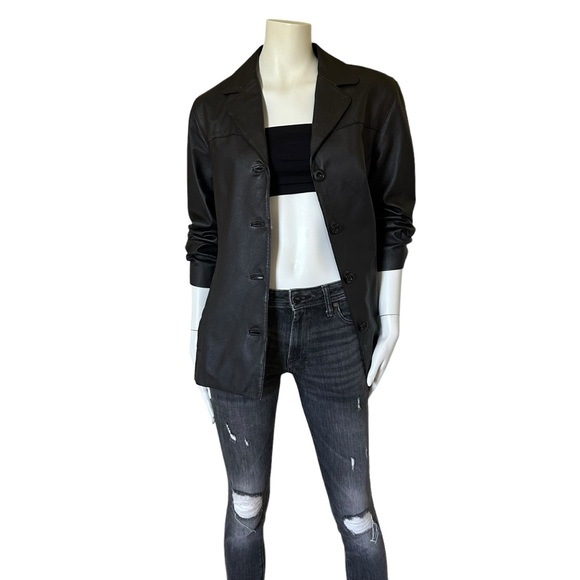 Stunning Brown Leather Blazer Jacket - Picture 2 of 10